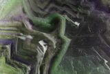 Polished Green & Purple Fluorite Slab - China #98583-1